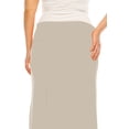 thumbnail image 5 of Women's Plus Size Casual Solid High Waisted A -line Maxi Skirt with an elastic Waistband, 5 of 7