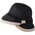 thumbnail image 4 of CoCopeaunts Women Bucket Hat with Bow Tie Wide Large Brim Sun Cap Outdoor Fisherman Hat UV Proof Sun Protection Bucket Cap, 4 of 8