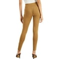 thumbnail image 2 of INC Womens Faux Leather Ankle Pants Tan 14, 2 of 2