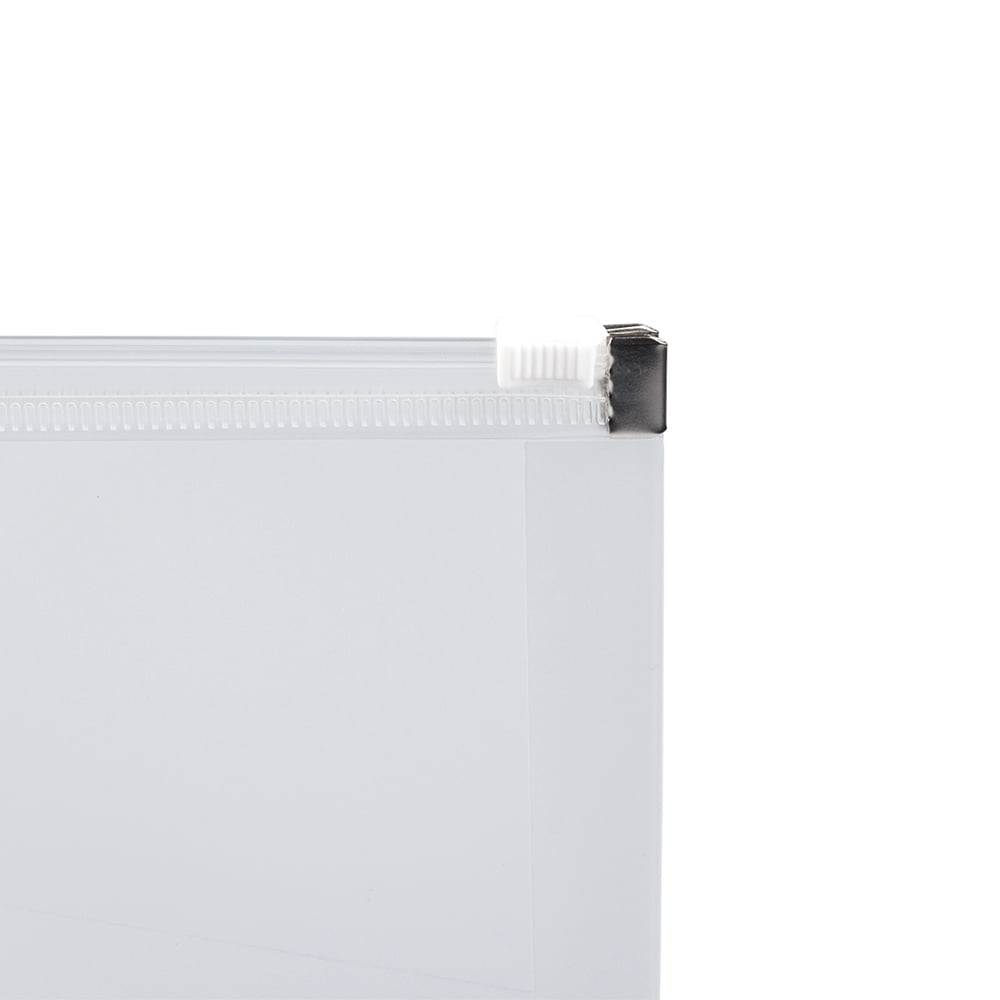 JAM Plastic Zip Envelopes, 9.75 x 13, Clear, 12/Pack