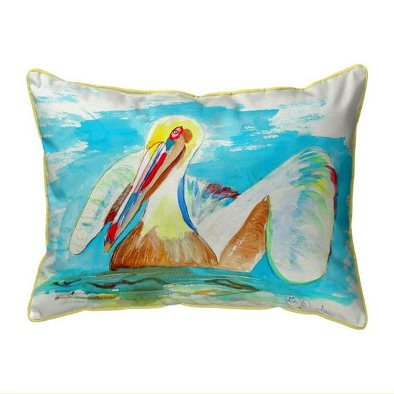 Betsy Drake ZP715 20 x 24 in. Pelican in Teal Extra Large Zippered Pillow