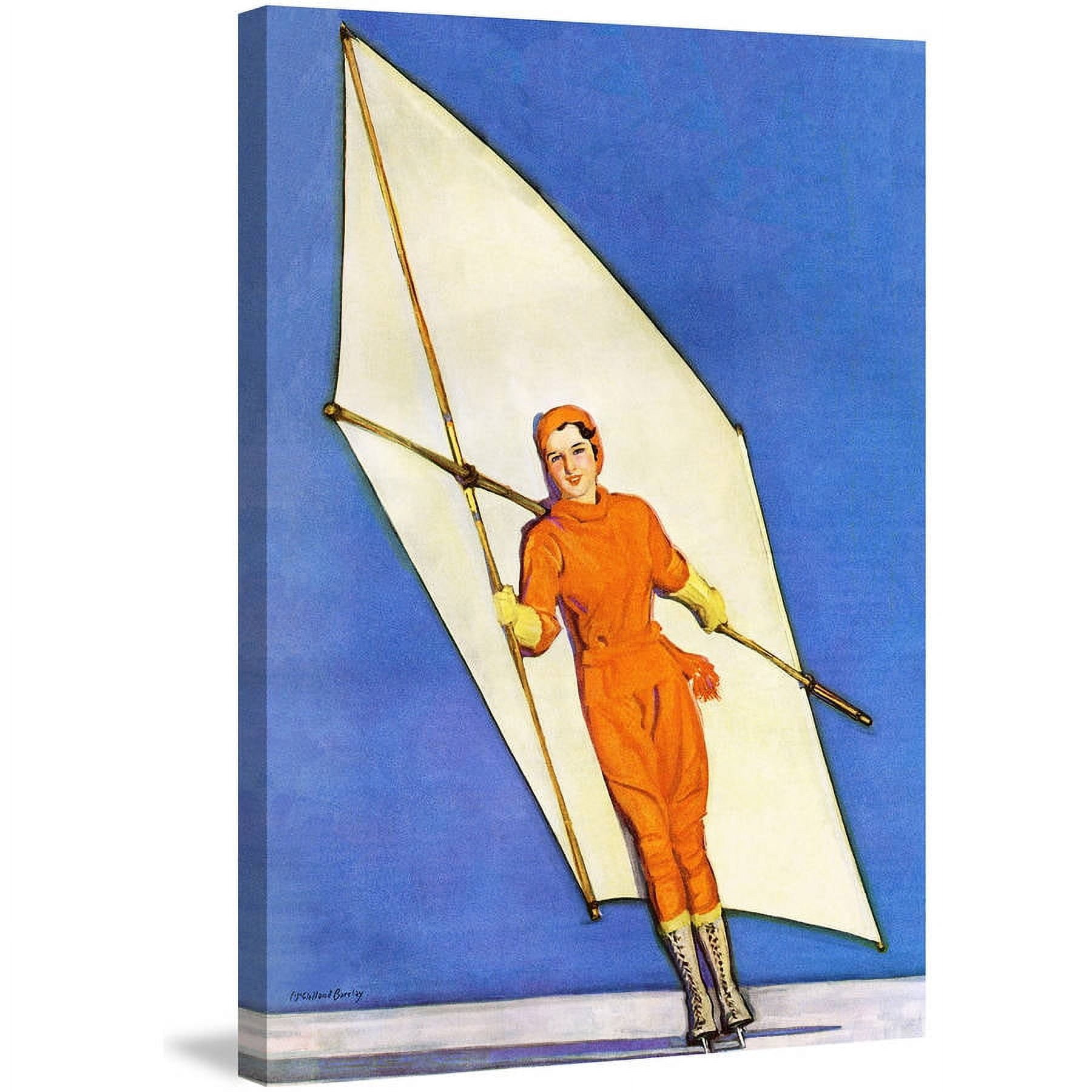 "Sail Skating" Painting Print on Wrapped Canvas