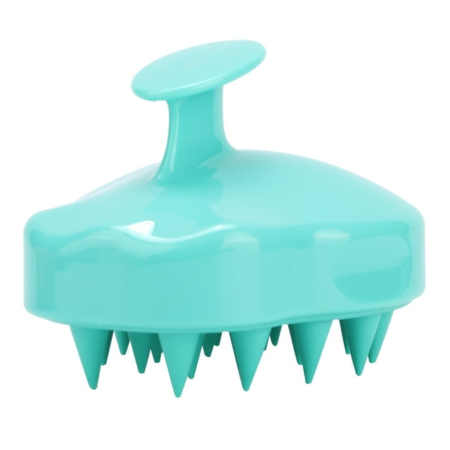 Cepillo masajeador de cuero cabelludo de silicona verde para una experiencia de lavado del cabello vigorizante
