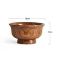 thumbnail image 2 of WHAMVOX 1pc Wooden Bowl Baby Wood Soup Bowl Household Wooden Bowel for Daily Use, 2 of 8