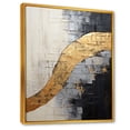 thumbnail image 2 of Designart "Gold Pottery In Gray Minimalism" Abstract Spirals Floater Framed Wall Decor, 2 of 5
