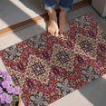 thumbnail image 4 of Red Boho Ethnic Geometric Pattern Door Rugs,Washable Non Slip Door Mats Indoor,Decorative Door Mats,Entry Mat Indoor for Entrance,Bedroom,Kitchen,Bathroom,20"x32", 4 of 6