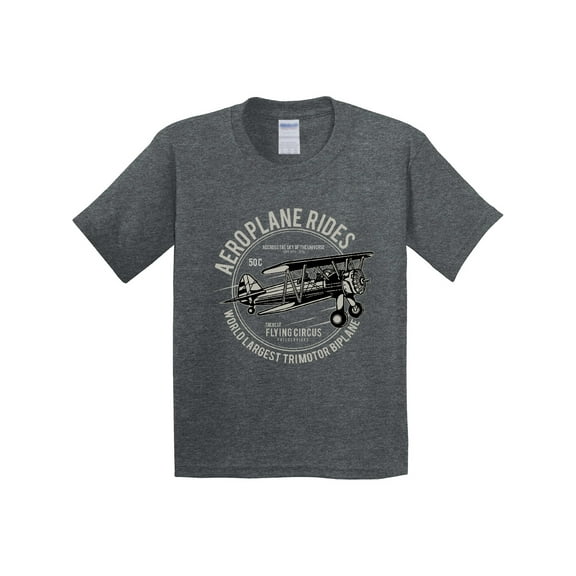 Inktastic Vintage Aeroplane Rides Youth T-Shirt