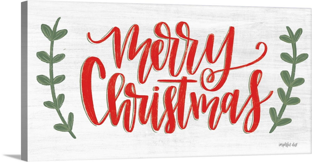 Merry Christmas Canvas Wall Art, Home Decor 20x10