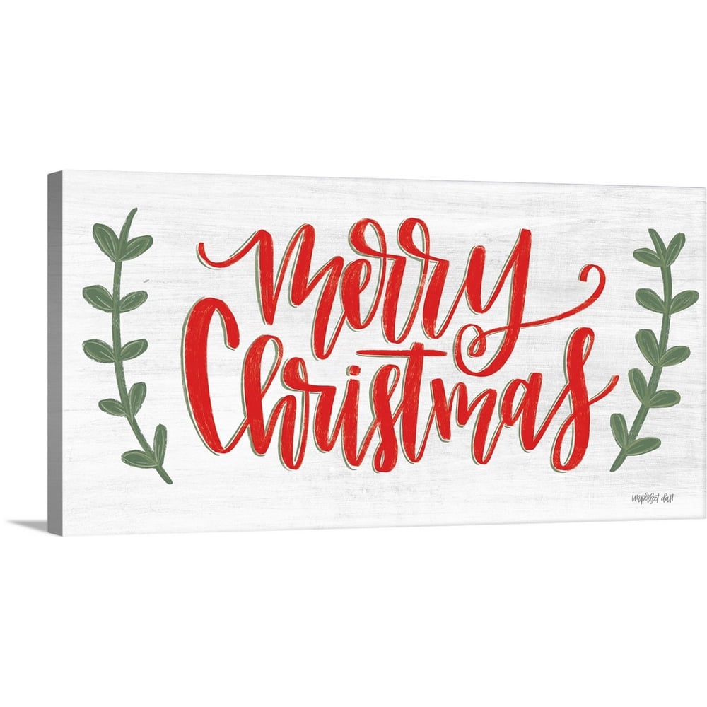 Merry Christmas Canvas Wall Art, Home Decor 20x10