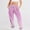 Pink, variant on COSFO Casual Women's Sweatpants Gradient Elastic Waist Joggers Purple Taper Pants Adjustable Width Drawstring Loose Pants