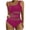Wine, variant on Staron Women's One Piece Swimsuit Backless Monokini with Removable Padded Bra High Waisted Tummy Control Slimming Bathing Suit for Beach Vacation Pool, Orange S