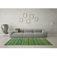 thumbnail image 3 of Ahgly Company Machine Washable Indoor Rectangle Abstract Turquoise Blue Modern Area Rugs, 7' x 9', 3 of 4