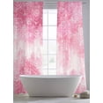 thumbnail image 5 of Valentine's Day Sheer Curtains 84 Inch Length 2 Panels Set, Watercolor Roses Floral Ombre Romantic Voile Window Treatment Rod Pocket Curtains Sheers Drapes for Bedroom/Living Room/Kitchen 52"x84"x2, 5 of 7