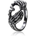 thumbnail image 2 of Love Hand Sign Rings for Women - Novelty Heart Shape Retro Alloy Rings Jewelry Accessory Gifts Size 5-10 (Silver, 9), 2 of 4