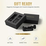 MagnetRX®Titanium Bracelet – Bracelets for Men – Premium Fold-over Clasp & Adjustable Length with Sizing Tool (Black)