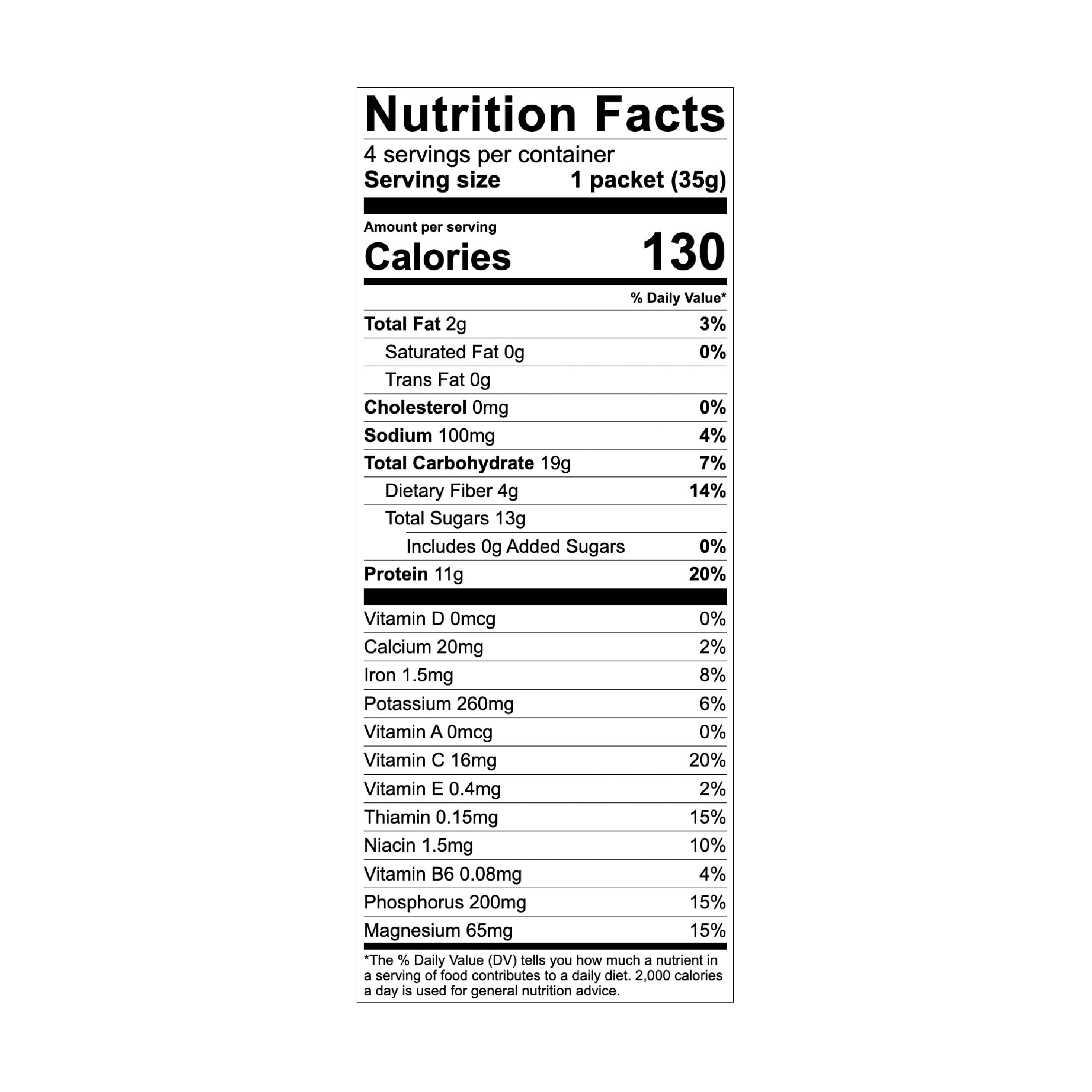 Kencko Strawberry Fruit & Veggie Performance Protein Smoothies, Powdered Drink Mix, 1.23 oz, 4 Pack