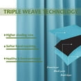 thumbnail image 4 of Amay Blackout Double Pinch Pleated Curtains Panel Turquoise Solid, 72 Inch Wide by 120 Inch Long- 1Panel, 4 of 6