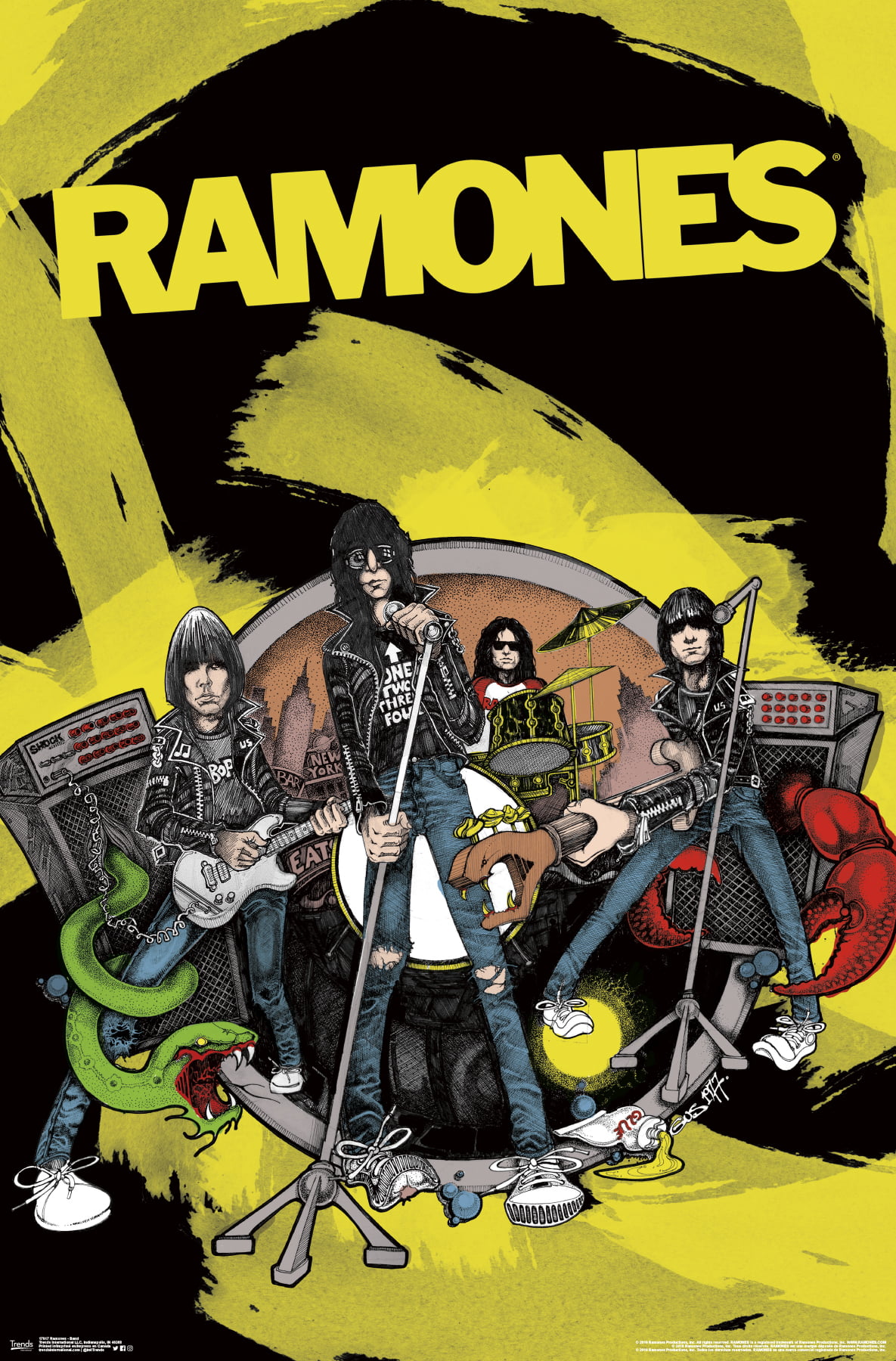 Ramones Band  Poster  Walmart com Walmart com