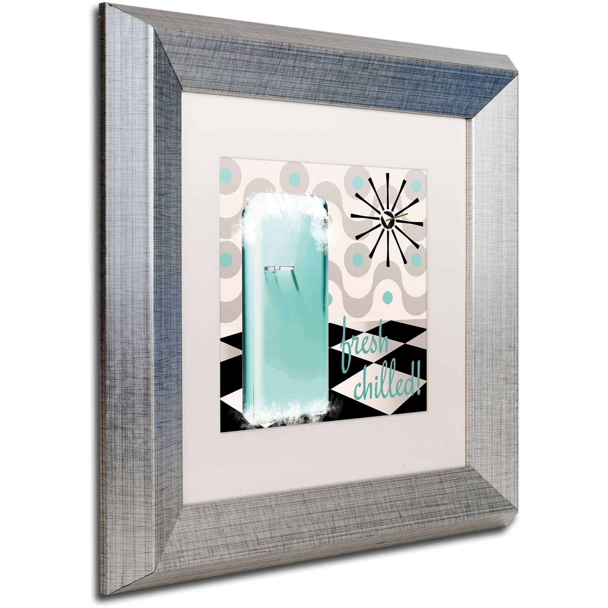 Trademark Fine Art "Fifties Kitchen II" Canvas Art by Color Bakery White Matte, Silver Frame