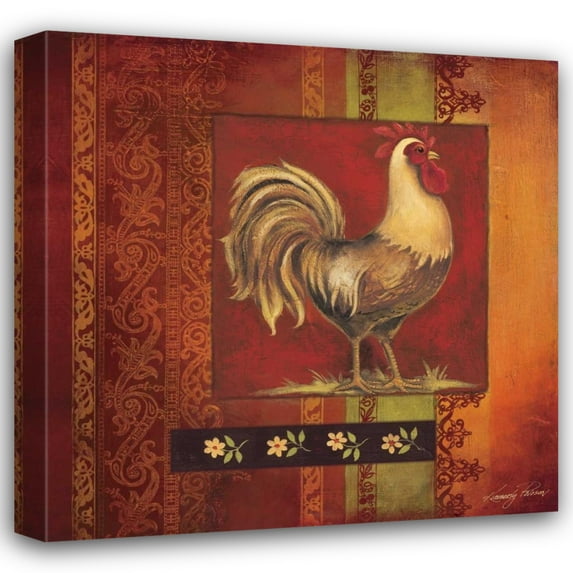 Kimberly Poloson 20x20 Gallery Wrapped Canvas Wall Art Titled - Murano Rooster I