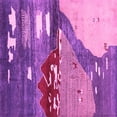 thumbnail image 1 of Ahgly Company Indoor Square Abstract Pink Contemporary Area Rugs, 3' Square, 1 of 4