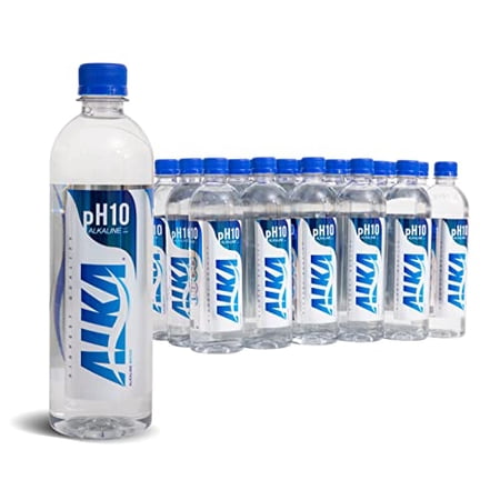 ALKA Alkaline Water – 20 Fl Oz PH10 Alkaline Bottled Water – Purified Water Infused with Electrolytes – Ionized Electrolyte Water for Drinking – Clean and Pure Taste – 24-Pack