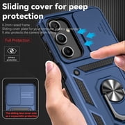 Starshop For Samsung Galaxy S26 Plus Case Phone Cover With Slide Camera Cover And Kickstand - Blue