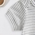thumbnail image 4 of CAUYDY Boys Bodysuit for Newborn Baby Boy Short Sleeve Romper Set Toddler Fall Winter Clothes Infant Gift 3 6 9 12 18 24 Months Sizes 9-12 Months,Light Gray, 4 of 8