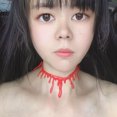 thumbnail image 3 of Halloween Necklace Vampire Blood Choker Necklace Scary Halloween Party Favors Decorations 2pcs Levamdar CPB-SSW636-2, 3 of 5