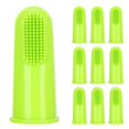 thumbnail image 1 of 10PCS Silicone Soft Pet Finger Toothbrush Green Teeth Cleaning Tool for Cats Dogs(Green ), 1 of 9