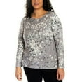 thumbnail image 4 of Mario Serrani Women's Floral Print Ultra Soft Lightweight Relaxed Fit Tunic Top, 4 of 5