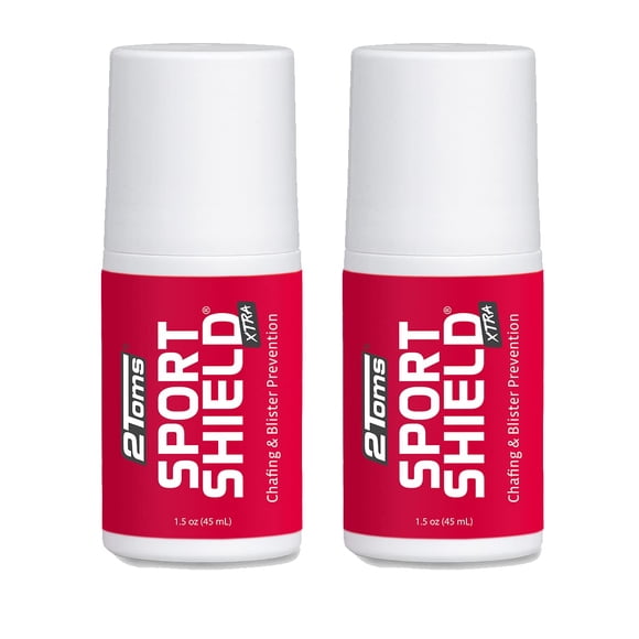 2Toms SportShield Xtra, Apaisant Toute la Journée Prévention Anti-Frottement, Protection Imperméable contre les Frottements aux Cuisses et l'Irritation de la Peau, 1,5 Onces, 2 Bouteilles