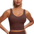 thumbnail image 1 of Top Deportivo CRZ YOGA Butterluxe Cuello en V con Relleno Taupe M, 1 of 5