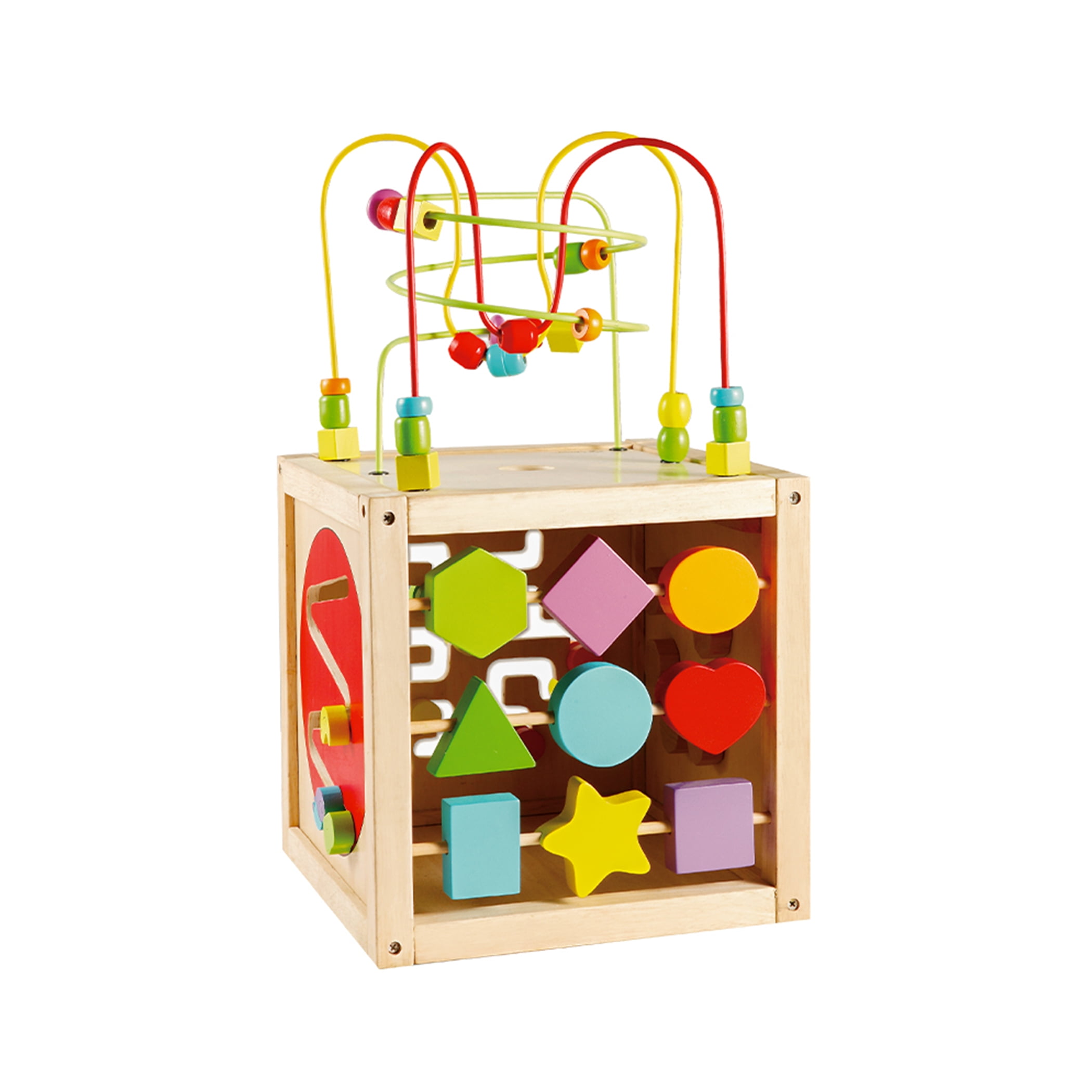 Classic World Toys 5 Sided Activity Maze Cube with Wheels for Ages