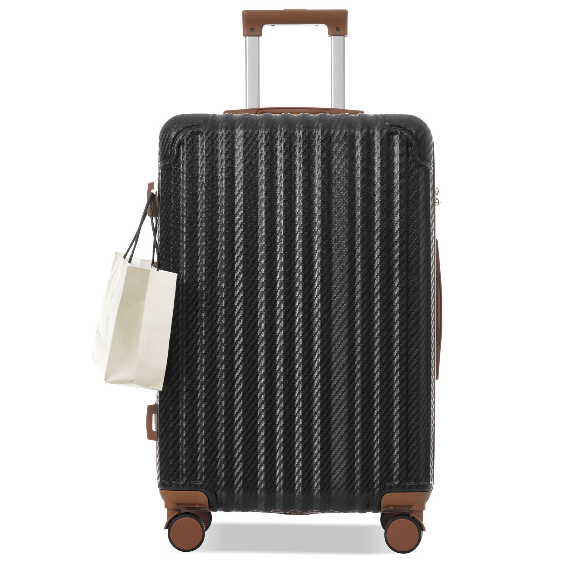 S-HOME 6-Piece ABS Hardshell Luggage Set with Spinner Wheels, Includes Carry-On and Checked Sizes with TSA Locks