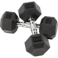 thumbnail image 4 of Signature Fitness Rubber Encased Hex Dumbbell  Multiple Sizes, 4 of 4