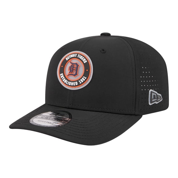 Men's New Era  Black Detroit Tigers Circle 9SEVENTY Adjustable Hat