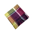 thumbnail image 4 of TEAJOPSUU Winter Scarf for Women Men Soft Faux Wool Tassel Scarf Winter Scarf Fashion Scarfs Colorful Plaid Long Shawl Large Scarves Christmas Gifts A-Yellow, 4 of 4