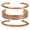 Slim two tone, variant on by Touchstone copper magnetic bracelet tibetan style. hand forged with solid and high gauge pure copper. set of 4 different designs in twisted wires braided style.