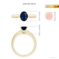 thumbnail image 3 of Angara Natural 1.55 Ct. Blue Sapphire Solitaire Ring in 14K Yellow Gold for Women (Ring Size: 12), 3 of 8