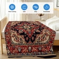 thumbnail image 4 of Red Boho Cooling Blanket,Lightweight Breathable Summer Throw Blanket with Double Sided Cold Effect,Contemporary Abstract Ethnic Retro Geometric Picnic Blankets Bed Sheet for Hot Sleepers 50"x60", 4 of 8