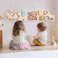 thumbnail image 4 of Robud Wooden Elephant Busy Board, Montessori Sensory Wall Toy with Bead Maze, Xylophone & Gear Toys for Toddlers 1-3, Educational Learning Toys for Fine Motor Skills, Gift for Boys Girls, Yellow, 4 of 5