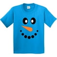 thumbnail image 3 of Inktastic Cute Smiling Snowman Face with Carrot Nose Youth T-Shirt, 3 of 5