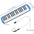 thumbnail image 6 of EASTROCK 37 Keys Melodica professional Instrument Piano Keyboard with Hard Case & Dual Blowpipes for Beginners,Blue, 6 of 7