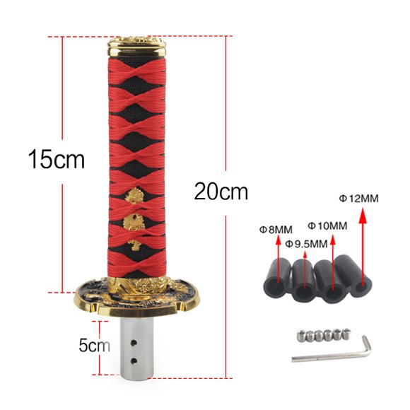 Universal JDM Samurai Sword Shift Knob 200mm / 260mm Samurai knife shift knob with adapter