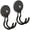 BLACK, variant on ULIBERMAGNET Strong Magnetic Double Hooks, 2 Pack Heavy Duty Sturdy Coat Magnetic Hooks, Rubber Magnets Large Hooks for Coat Robe Towel Key Hat (Black)