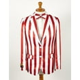 thumbnail image 2 of Mens 2 Button Red & White Stripes American Flag 4th of July Patriotic Blazer By Alberto Nardoni, 2 of 3