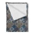 thumbnail image 2 of Moroccan Soft Flannel Fleece Throw Blanket, Abstract Composition with Cultural Rich Flora and Design Elements, Cozy Plush for Indoor and Outdoor Use, 50" x 60", Multicolor, by Ambesonne, 2 of 5