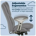 thumbnail image 6 of Serta Back in Motion Technology Bonded Leather Executive Office Chair, Gray, 6 of 12