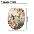 thumbnail image 5 of ZIATUBLE Hummingbird Flower Flannel Toilet Lid Cover Bathroom Elongated Toilet Cover Protector Universal Fit for Standard Oblong Round Lids Bathroom Accessories, 5 of 6